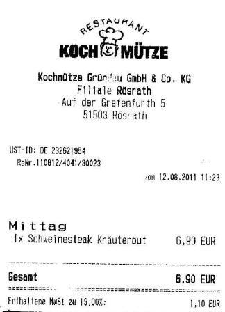 micm Hffner Kochmtze Restaurant